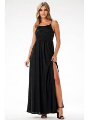 Awama Sukienka w kolorze czarnym rozmiar: XL. Czarne sukienki Awama, na co dzień, xl, bez wzorów, bez kołnierzyka, bez ramiączek, maxi, proste. Za 184.45 zł.