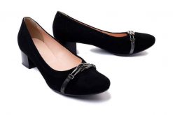 BIOECO BY ARKA 6125 czarny, czółenka damskie. Czarne czółenka Bioeco by Arka, bez wzorów, ze skóry, bez obcasa, na obcasie, bez zapięcia. Za 139.95 zł.