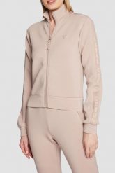 GUESS Różowa bluza damska z lampasami New Allie Scuba. Czerwone bluzy Guess, s, z aplikacjami, z materiału, eleganckie, bez ramiączek, bez kaptura. W wyprzedaży za 236.99 zł.
