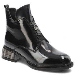Czarne Botki Filippo Obuwie Damskie Na Obcasie. Czarne botki Filippo, bez wzorów, ze skóry, eleganckie, bez obcasa, na obcasie, bez zapięcia. Za 289.00 zł.