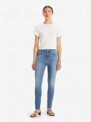 Levi's Dżinsy "721" - Skinny fit - w kolorze niebieskim rozmiar: W31/L32. Niebieskie jeansy Levi's, l, z aplikacjami, klasyczne, z podwyższonym stanem. Za 197.79 zł.
