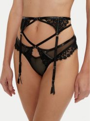 Hunkemöller Pas do pończoch Kali 206201 Czarny. Czarne pończochy i pasy Hunkemöller, bez wzorów, z syntetyku. Za 119.99 zł.