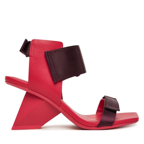 Sandały United Nude. Pomarańczowe sandały United Nude, bez wzorów, bez obcasa, na słupku, bez zapięcia. Za 939.99 zł.