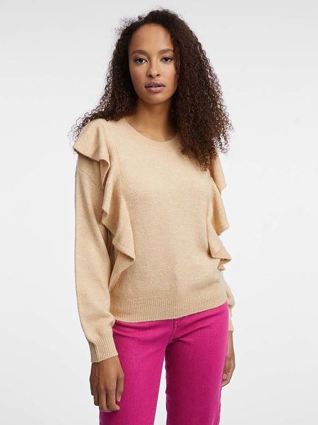 Orsay Sweter w kolorze beżowym rozmiar: S. Brązowe swetry Orsay, s, bez wzorów, bez ramiączek. Za 56.95 zł.