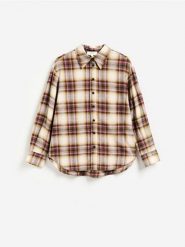 Koszula oversize z domieszką wełny - wielobarwny. Koszule Reserved, l, bez wzorów, z bawełny, bez kołnierzyka, bez ramiączek. Za 219.99 zł.