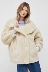 United Colors of Benetton kurtka damska kolor beżowy przejściowa oversize. Brązowe kurtki United Colors Of Benetton, l, bez wzorów, bez kaptura. W wyprzedaży za 459.99 zł.
