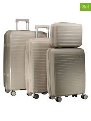 Geographical Norway 4-częściowy zestaw "Solvable" w kolorze beżowym rozmiar: onesize. Brązowe walizki Geographical Norway. Za 369.00 zł.