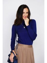 ASSUILI Golf w kolorze granatowym rozmiar: 42. Niebieskie swetry Assuili, bez wzorów, z kaszmiru, klasyczne, bez ramiączek. Za 170.87 zł.