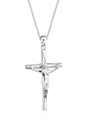 Elli Damski wisior Krzyż Wiara Religia Klasyka w srebro 925 Sterling Silver Naszyjniki 1 ct. Szare naszyjniki Elli, z materiału, srebrne. Za 208.99 zł.