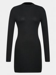 Brave Soul Sukienka codzienna LDRJ-69GERRIE Czarny Slim Fit. Czarne sukienki Brave Soul, na co dzień, l, bez wzorów, z bawełny, bez kołnierzyka, bez ramiączek, proste. Za 129.99 zł.