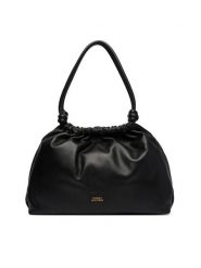 Tommy Hilfiger Torebka Th Soft Leather Hobo AW0AW18376 Czarny. Czarne torebki klasyczne Tommy Hilfiger, bez wzorów, ze skóry, bez dodatków. Za 1,099.00 zł.