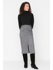 Trendyol Spódnica w kolorze szarym rozmiar: 42. Szare spódnice Trendyol, bez wzorów, midi. Za 78.84 zł.