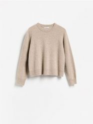 Wełniany sweter z dodatkiem kaszmiru - brązowy. Brązowe swetry Reserved, l, bez wzorów, z kaszmiru, bez ramiączek. Za 299.99 zł.