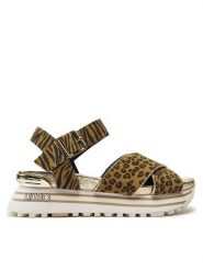 Liu Jo Sandały Maxi Wonder Sandal 11 BA4105 PX195 Brązowy. Brązowe sandały Liu Jo, bez wzorów, ze skóry, bez obcasa, na koturnie, bez zapięcia. Za 459.99 zł.