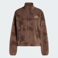 Bluza polarowa z suwakiem na całej długości Terrex Multi Climawarm. Brązowe bluzy bez kaptura adidas, l, bez wzorów, z materiału, bez kaptura, trekkingowe, climawarm (adidas). Za 349.00 zł.