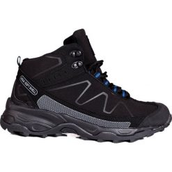 Sportowe buty trekkingowe damskie z wysoką cholewką DK czarne. Czarne buty trekkingowe z materiału, przed kolano, bez zapięcia. Za 227.37 zł.