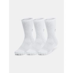 Skarpety Under Armour TC 3pk Crew białe 1386311 100. Białe skarpetki Under Armour, bez wzorów. Za 51.90 zł.