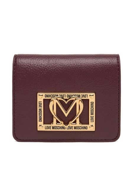 LOVE MOSCHINO Portfel JC5604PP1NLI0552 Bordowy. Czerwone portfele Love Moschino, bez wzorów, ze skóry. Za 339.99 zł.