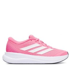 Buty do biegania adidas. Czerwone buty treningowe adidas, bez wzorów, bez zapięcia, do biegania. Za 259.99 zł.