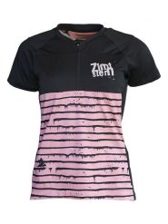 Zimtstern Koszulka kolarska "TechZonez" w kolorze czarno-jasnoróżowym rozmiar: XS. Czarne t-shirty sportowe Zimtstern, xs, bez wzorów, z materiału, bez ramiączek, rowerowe. Za 150.02 zł.