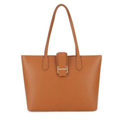 Torebka Gino Rossi. Brązowe shopper bag Gino Rossi, bez wzorów, bez dodatków. Za 279.99 zł.