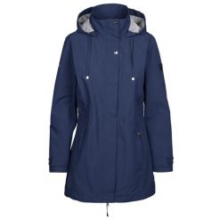 Trespass Pavlina - Damska kurtka przeciwdeszczowa granatowa. Niebieskie kurtki Trespass, na lato, bez wzorów, z tkaniny, sportowe, bez kaptura. Za 315.99 zł.