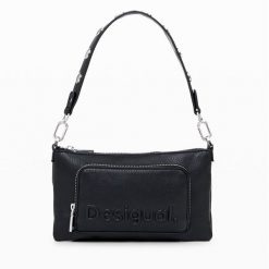 Torebka Desigual. Czarne torebki klasyczne Desigual, bez wzorów, klasyczne, bez dodatków. Za 159.99 zł.