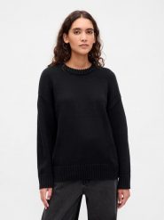 GAP Sweter w kolorze czarnym rozmiar: S. Czarne swetry GAP, s, bez wzorów, z bawełny, bez ramiączek. Za 194.95 zł.