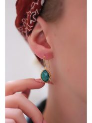 Pierres delicates Pozłacane kolczyki z agatami rozmiar: onesize. Żółte kolczyki Pierres delicates, z agatem, pozłacane. Za 78.47 zł.