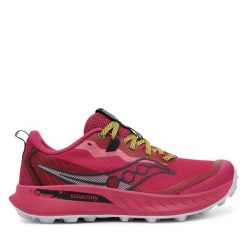 Buty do biegania Saucony. Czerwone buty do biegania Saucony, bez wzorów, bez zapięcia, do biegania. Za 459.99 zł.