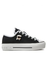 KARL LAGERFELD Trampki KL60424 Czarny. Czarne trampki KARL LAGERFELD, bez wzorów, z materiału, bez zapięcia. Za 429.99 zł.