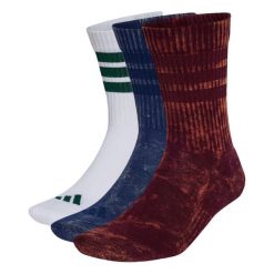 Skarpety Stonewash Crew 3 Pairs. Brązowe skarpetki adidas, bez wzorów, z bawełny. Za 99.95 zł.