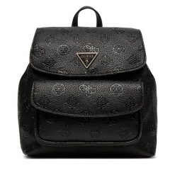 Plecak Guess. Czarne plecaki Guess, z aplikacjami, bez dodatków. Za 389.99 zł.