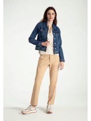 More & More Spodnie chino w kolorze beżowym rozmiar: 38. Brązowe spodnie materiałowe More & More, bez wzorów. Za 113.99 zł.