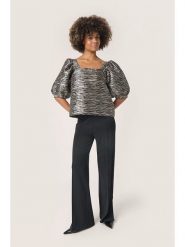 Soaked in Luxury Bluzka w kolorze beżowo-czarnym rozmiar: XL. Brązowe bluzki Soaked in Luxury, xl, bez wzorów, bez kołnierzyka, bez ramiączek. Za 153.34 zł.