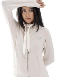 Bluza miękki z bawełna z zamek błyskawiczny na co dzień. Brązowe bluzy LEONE 1947 APPAREL, m, bez wzorów, z bawełny, bez ramiączek, bez kaptura. Za 383.11 zł.