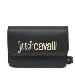 Torebka Just Cavalli. Czarne listonoszki Just Cavalli, bez wzorów, bez dodatków. Za 479.99 zł.