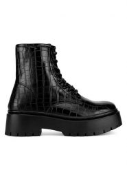 DeeZee Trapery HY13123-5 Czarny. Czarne traperki DeeZee, bez wzorów, z materiału, bez obcasa, bez zapięcia. Za 143.99 zł.