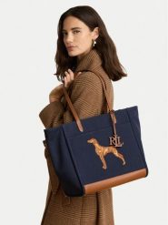 LAUREN RALPH LAUREN Torebka 431P18735002 Granatowy. Niebieskie shopper bag Lauren Ralph Lauren, bez wzorów, z materiału, bez dodatków. Za 1,499.00 zł.