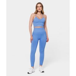 Legginsy bezszwowe Carpatree Allure niebieskie. Niebieskie legginsy Carpatree, bez wzorów, sportowe. W wyprzedaży za 169.99 zł.