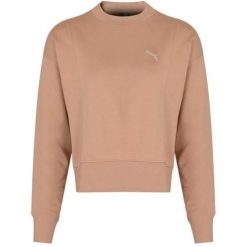 Bluza sportowa damska Puma 67310989. Brązowe bluzy bez kaptura Puma, xs, bez wzorów, z bawełny, bez kaptura. Za 194.00 zł.