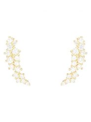 L instant d Or Złote kolczyki-wkrętki "Fleurs scintillantes" z cyrkoniami rozmiar: onesize. Żółte kolczyki L instant d Or, z cyrkonią, złote. Za 430.76 zł.