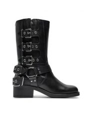 Aldo Botki Ryderr 13800894 Czarny. Czarne botki Aldo, bez wzorów, ze skóry, bez obcasa, na płaskiej podeszwie, bez zapięcia. Za 499.99 zł.