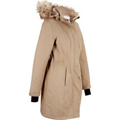 Ciepły płaszcz funkcjonalny outdoorowy ze sztucznym futerkiem. Czarne płaszcze bonprix, s, bez wzorów, z futra. Za 379.99 zł.