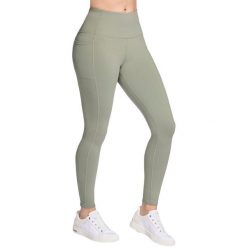 Rajstopy damskie Skechers GO WALK High Waisted Legging. Szare rajstopy Skechers, bez wzorów, z nylonu. Za 390.00 zł.