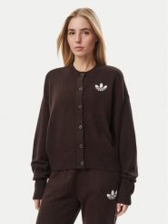 Adidas Kardigan Essentials IA4455 Brązowy ciemny Loose Fit. Brązowe swetry adidas, s, bez wzorów, z syntetyku, bez ramiączek. Za 299.99 zł.
