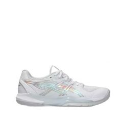 Buty do piłki ręcznej ASICS Powerbreak FF Białe/Srebrne. Białe buty do biegania ASICS, bez wzorów, bez zapięcia, do biegania. Za 593.00 zł.
