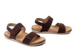 INBLU AA-70 043 ciemny brąz, sandały damskie. Brązowe sandały Inblu, bez wzorów, bez obcasa, bez zapięcia. Za 101.90 zł.