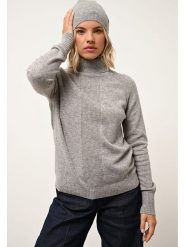 Just Cashmere Kaszmirowy golf w kolorze szarym rozmiar: M. Szare swetry Just Cashmere, m, bez wzorów, z kaszmiru, bez ramiączek. Za 341.28 zł.