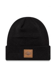 New Era Czapka Team Patch Cuff Bea 60565195 Czarny. Czarne czapki zimowe New Era, bez wzorów, z materiału. Za 129.99 zł.